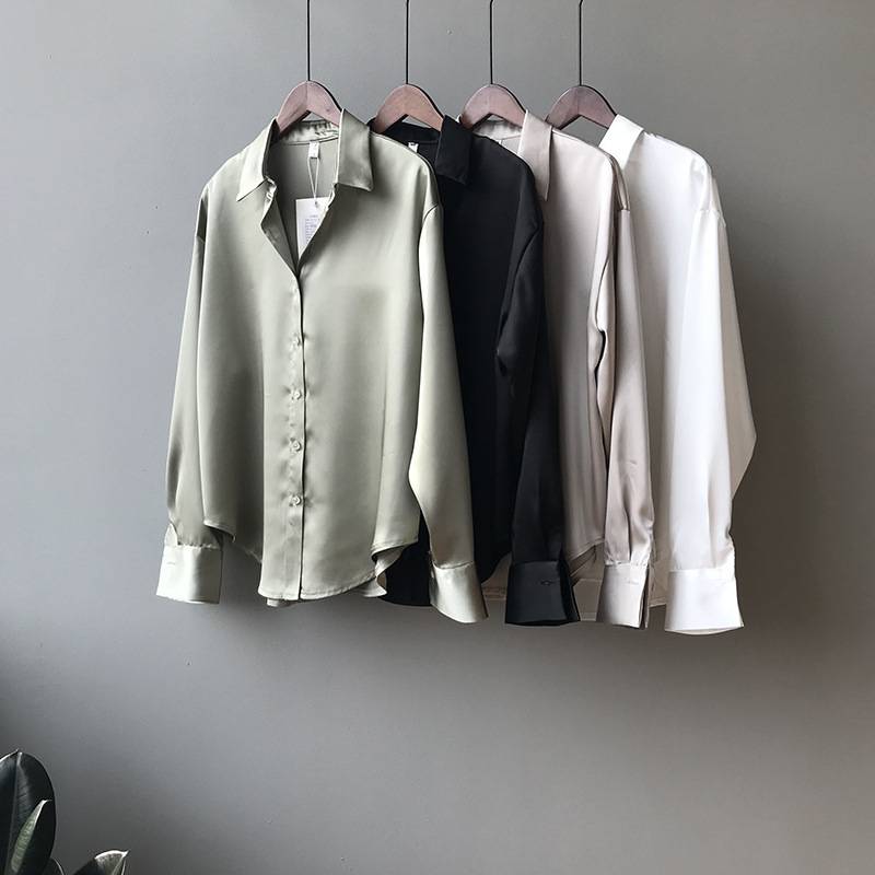 Button Up Elegant Silk Shirt