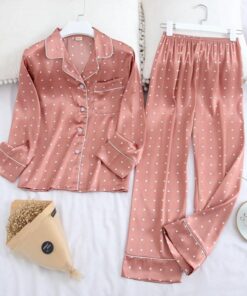 Silk Polka Dot Pajama Set