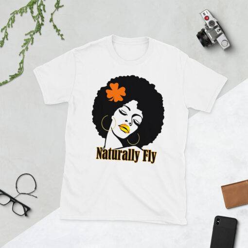 Afro Orange Flower Naturally Fly T-Shirt