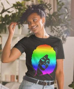 Black Girl Magic Afro Diva Rainbow Natural Hair T-Shirt
