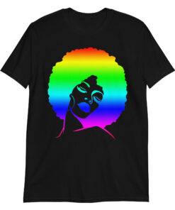 Black Girl Magic Afro Diva Rainbow Natural Hair T-Shirt