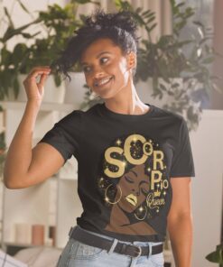 Black Girl Magic Gold Crown Scorpio Queen T-Shirt
