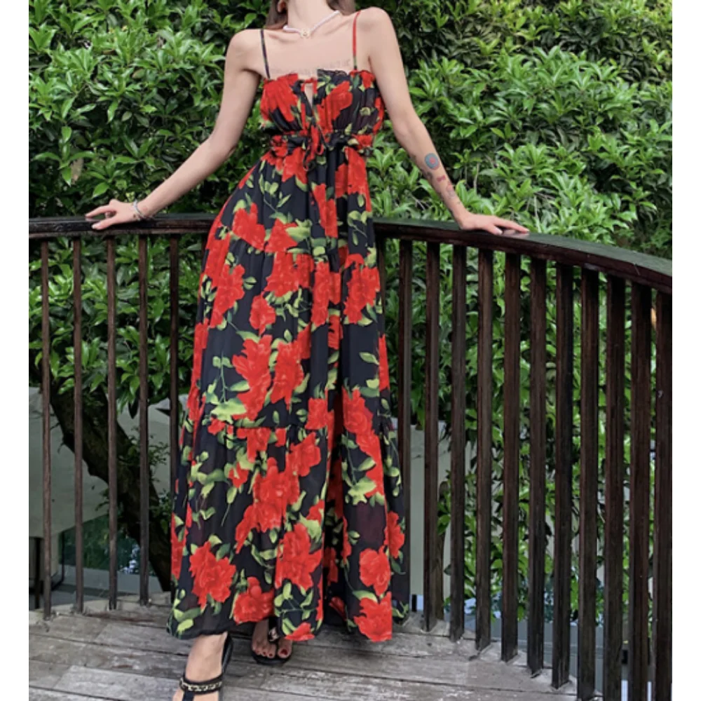 Floral Print Pleated Slip Dress | Flowy & Elegant